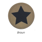 Preview: Kunstleder Label Stern Braun