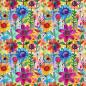 Preview: Blumen bunt - Überbreite BIO Jersey