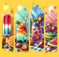 Preview: Summer Print - Panelbild Obst 70cm - BIO Jersey