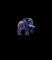Preview: Glow - Panelbild Elefant 70cm - BIO Jersey
