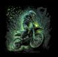 Preview: Glow - Panelbild Motorrad 70cm - BIO Jersey