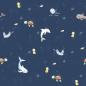 Preview: Little Ocean - Allover blau - Überbreite BIO Jersey