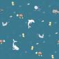 Preview: Little Ocean - Allover türkis - Überbreite BIO Jersey