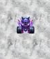 Preview: Monstertrucks - Panelbild Wolf grau 70cm - BIO Jersey