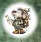 Preview: Explorer - Panelbild Elefant 70cm - BIO Jersey