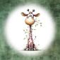 Preview: Explorer - Panelbild Giraffe 70cm - BIO Jersey