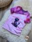 Preview: Fantasie - Panelbild Katze rosa 70cm - BIO Jersey