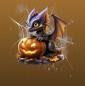 Preview: HalloAutumn Panel Drache – BIO French Terry