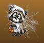 Preview: HalloAutumn Panel Waschbär orange – BIO French Terry