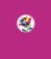 Preview: Rainbow - Panelbild Rose 70cm - BIO French Terry