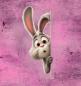 Preview: Guck Guck 2026 - Panelbild Hase rosa - BIO French Terry
