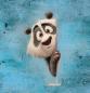 Preview: Guck Guck 2026 - Panelbild Panda blau - BIO French Terry