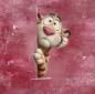 Preview: Guck Guck 2026 - Panelbild Tiger rot - BIO French Terry