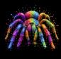 Preview: Wild Und Bunt - Panelbild Spinne 70cm - BIO French Terry
