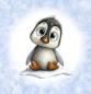 Preview: Winter Panel Pinguin - BIO French Terry