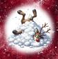Preview: Winter Panel Rentier im Schnee - BIO French Terry