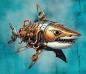 Preview: Steampunk Hai Panel – BIO French Terry
