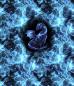 Preview: On Fire - Panelbild Drache blau 70cm - BIO French Terry