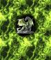Preview: On Fire - Panelbild Drache grün 70cm - BIO French Terry