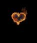 Preview: On Fire - Panelbild Herz 70cm - BIO French Terry