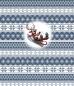 Preview: Hello Winter - Schlittenrentier blau 70cm - BIO French Terry