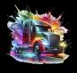 Preview: Rainbow & Denim - Truck 70cm - BIO French Terry
