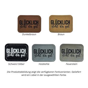 Kunstleder Label Glücklich steht dir gut