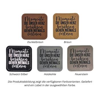 Kunstleder Label Momente