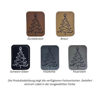 Kunstleder Label Tannenbaum