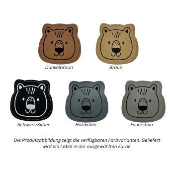 Kunstleder Patch Bär