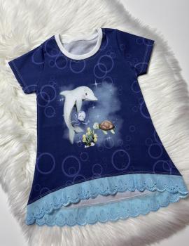 Sofortkauf - Tunika - Little Ocean Delfin blau - Größe 98/104