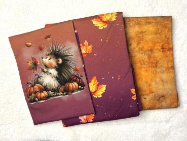 Stoffpaket - Igel lilaorange