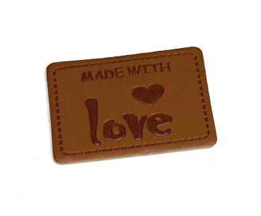 Kunstlederlabel Made with Love
