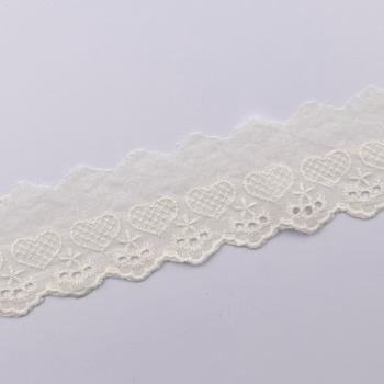 Wäschespitze Herzen creme 50mm