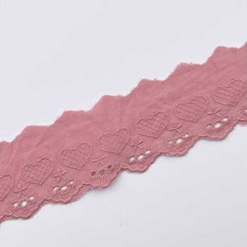 Wäschespitze Herzen altrosa 50mm