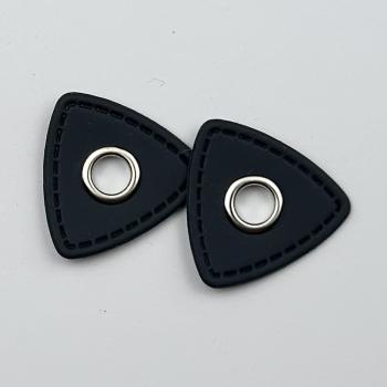 1 Paar Ösenpatch Dreieck blau 8mm