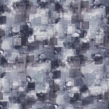 Pixel Grunge grau - Überbreite BIO French Terry