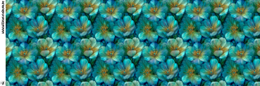 Preview: Blumen petrol - Überbreite BIO Jersey