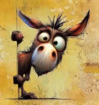 Guck Guck - Esel - BIO French Terry