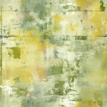 Guck Guck - Grunge grün gelb - Überbreite BIO French Terry