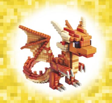 Pixel - Niedlicher Drache 70cm - BIO French Terry