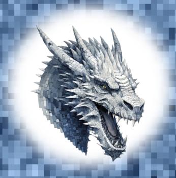 Pixel - Drachenkopf 70cm - BIO French Terry