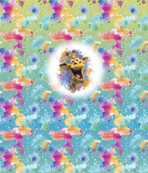 Preview: Cool Summer - Panelbild Giraffe 70cm - BIO Jersey