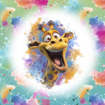 Cool Summer - Panelbild Giraffe 70cm - BIO Jersey