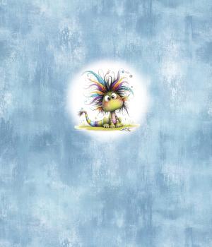 Preview: Crazy Animals - Panelbild Drache 70cm - BIO Jersey