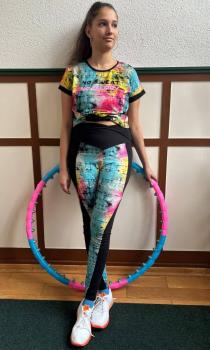 Preview: Crazy Animals - Grunge bunt - Überbreite BIO Jersey