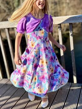 Preview: Crazy Animals - Blumen - Überbreite BIO Jersey