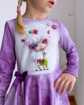 Preview: Crazy Animals - Panelbild Alpaka 70cm - BIO Jersey