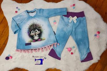 Preview: Crazy Animals - Panelbild Igel 70cm - BIO Jersey