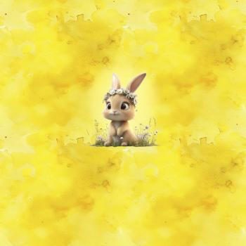 Preview: Frühlingserwachen - Panelbild Hase - BIO Jersey